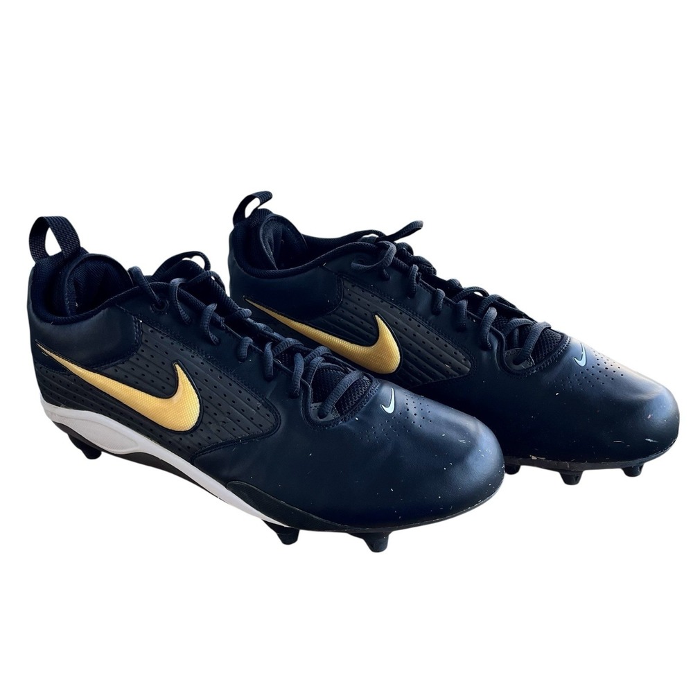 Nike Air Zoom Football Cleats Men's 15 Black Low Top Athletic Shoes Sports